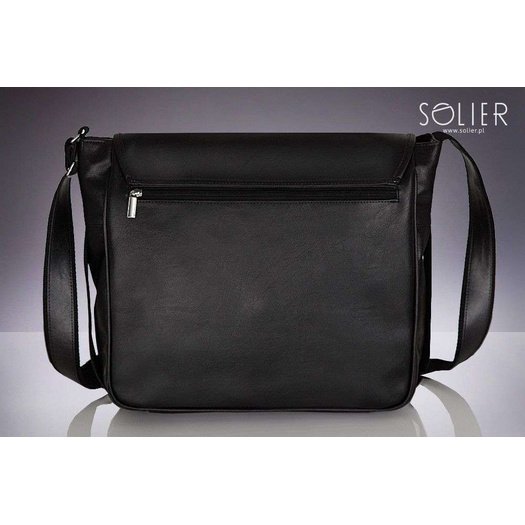 black shoulder laptop bag Solier S12