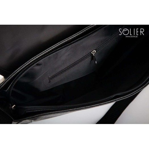 black shoulder laptop bag Solier S12