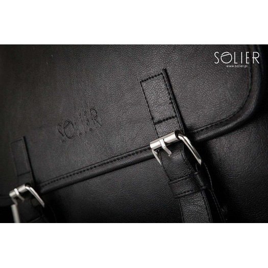 black shoulder laptop bag Solier S12