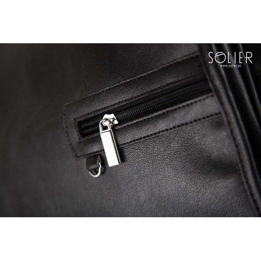 black shoulder laptop bag Solier S12