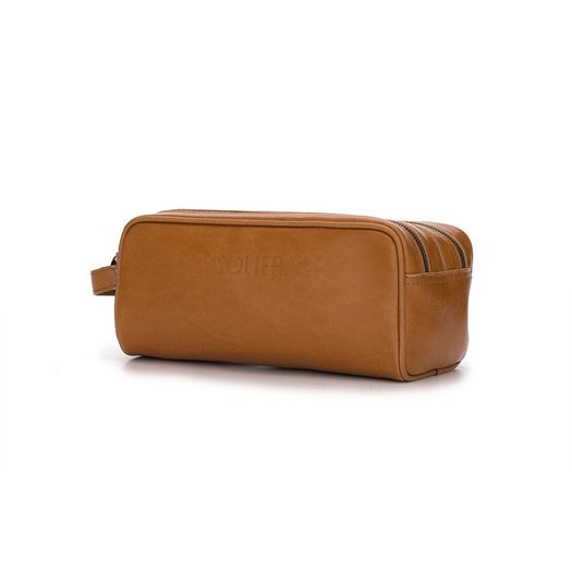 Elegant leather men's beauty bag SOLIER SZETLAND