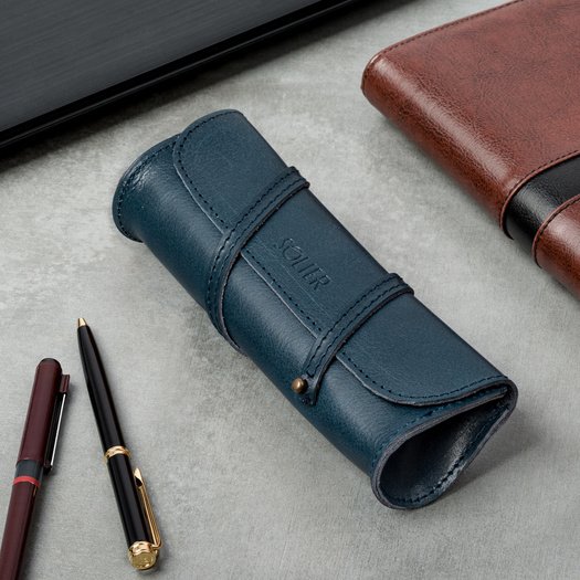 Leather men s pen case SA12 DEEP RED