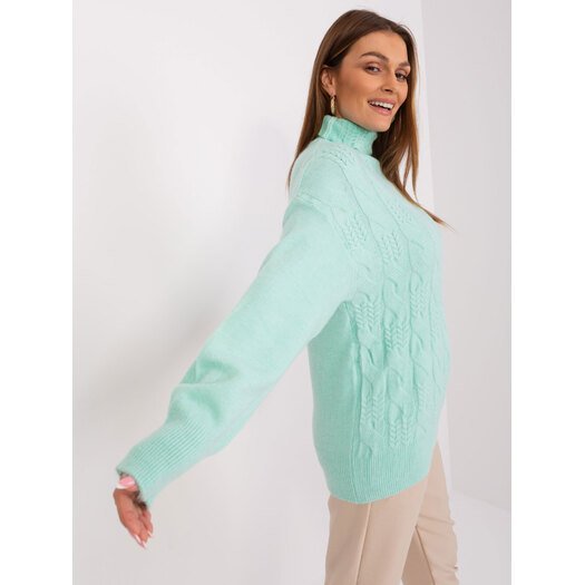 Sweter-AT-SW-23401.97P-mietowy