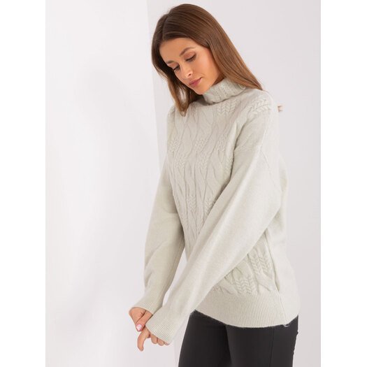 Sweter-AT-SW-23401.97P-mietowy