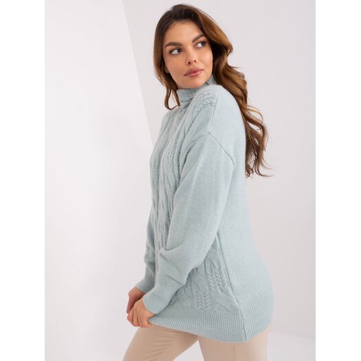 Sweter-AT-SW-23401.97P-mietowy