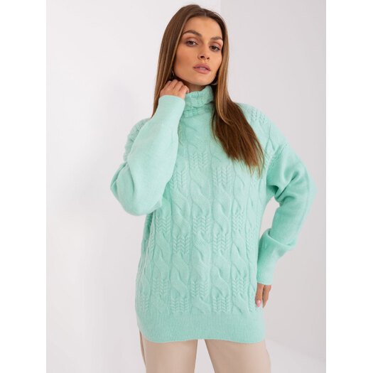 Sweter-AT-SW-23401.97P-mietowy