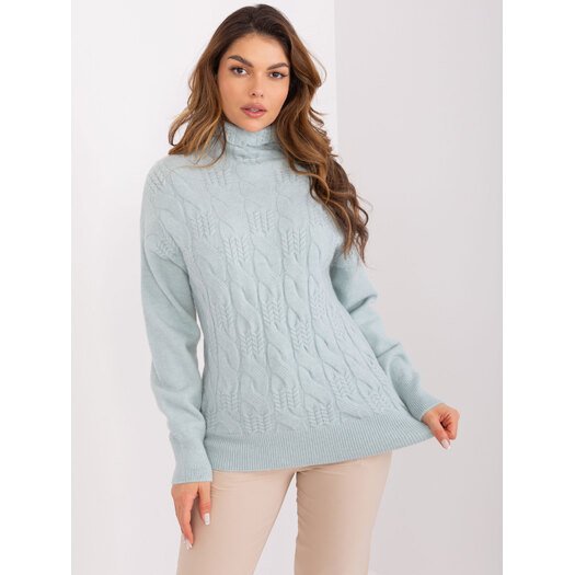 Sweter-AT-SW-23401.97P-mietowy