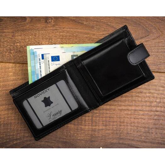 Leather wallet RFID ROVICKY CPR-022-BAR