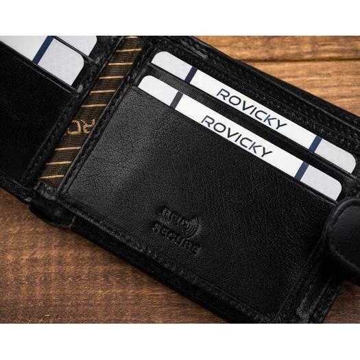 Leather wallet RFID ROVICKY CPR-022-BAR