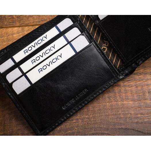 Leather wallet RFID ROVICKY CPR-022-BAR