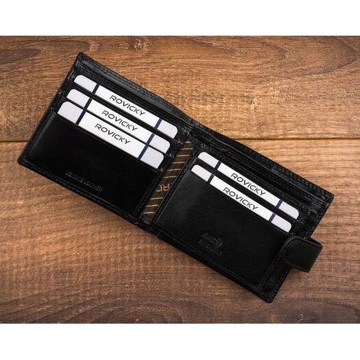 Leather wallet RFID ROVICKY CPR-022-BAR