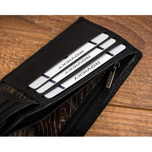 Leather wallet RFID ROVICKY CPR-022-BAR