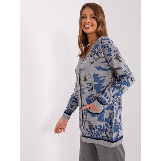 Cardigan-BA-SW-8045.30X-pilkai mėlyna