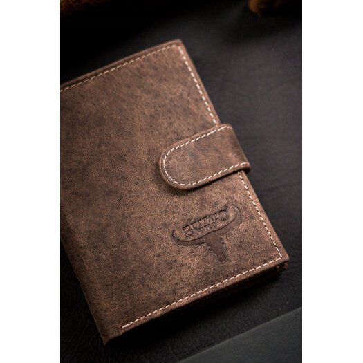 Leather wallet RFID BUFFALO WILD MR-03L-BAW-BL