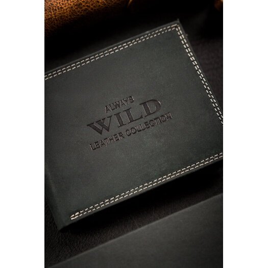 Leather wallet RFID ALWAYS WILD N992-CHM-BL