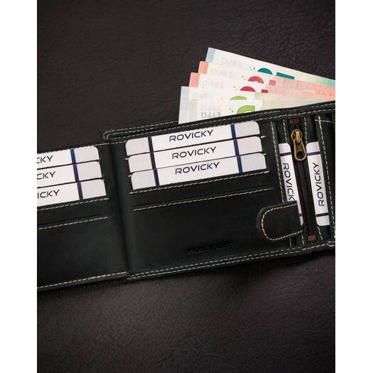 Leather wallet RFID ALWAYS WILD N992-CHM-BL