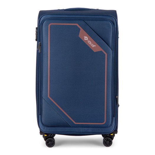 Large soft luggage L 26   Solier STL2240 navy-brown