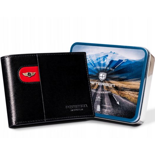 Leather wallet RFID PETERSON PTN 22303-VT-E