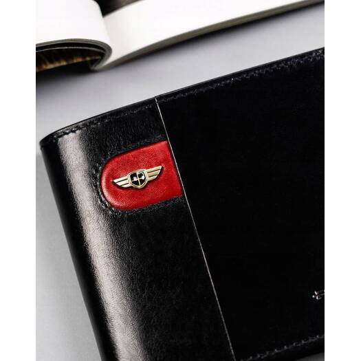 Leather wallet RFID PETERSON PTN 22303-VT-E