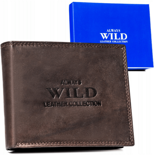 Leather wallet ALWAYS WILD AW-N992-MAL