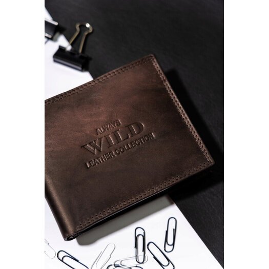 Leather wallet ALWAYS WILD AW-N7-MAL