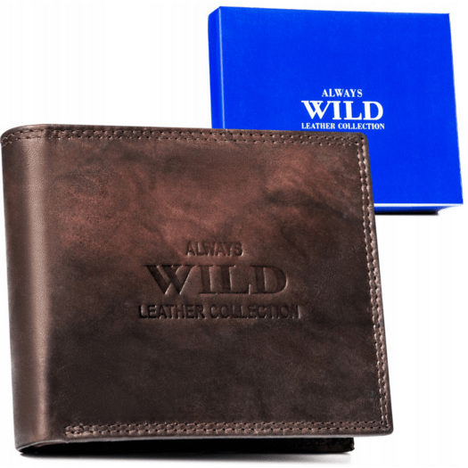 Leather wallet ALWAYS WILD AW-N7-MAL