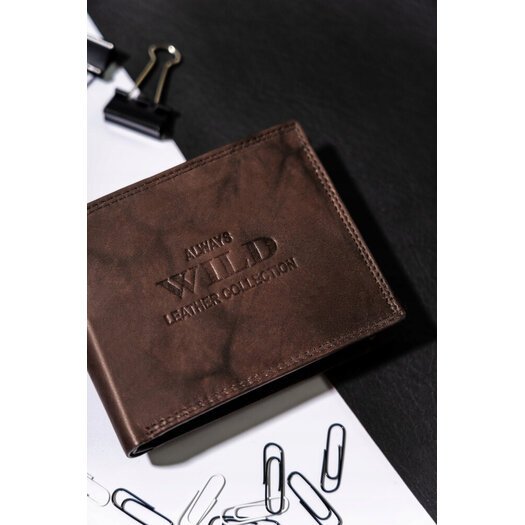 Leather wallet ALWAYS WILD AW-N6-MAL