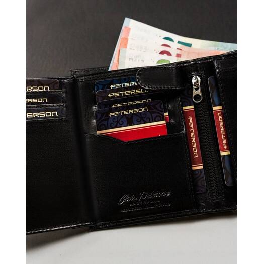 Leather wallet RFID PETERSON PTN 317Z-PR 2-1-1