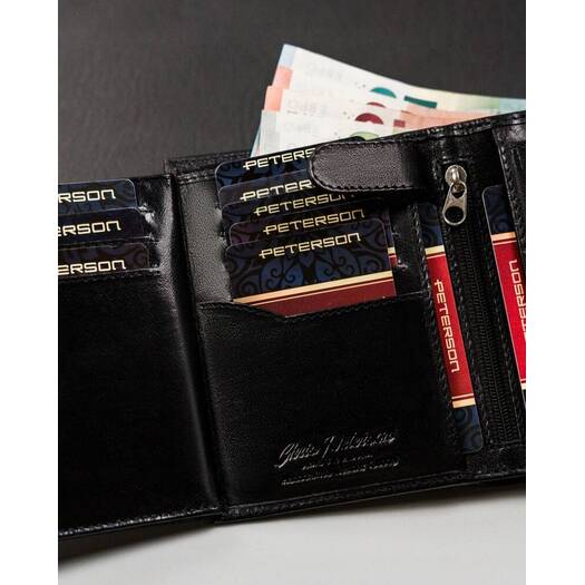 Leather wallet RFID PETERSON PTN 317-PR 2-1-1