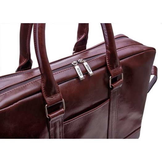 Men's leather shoulder laptop bag SL02 ABERDEEN