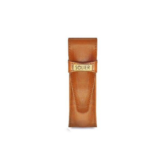 Leather men's pen case SA12 CAMEL