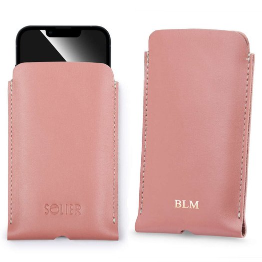 Leather case for IPhone 11 Solier SA58 pink