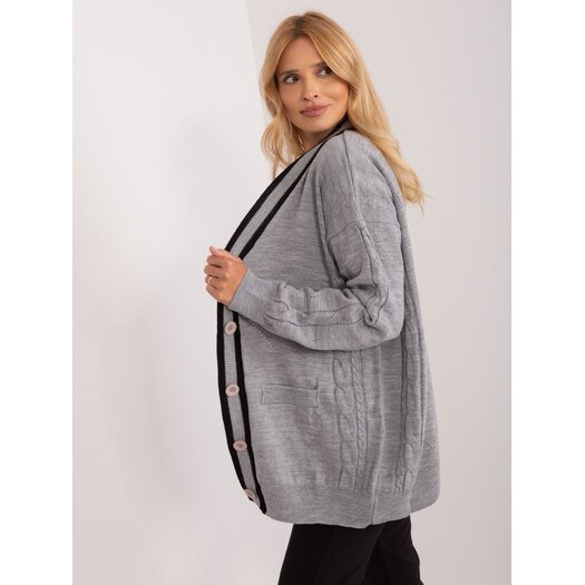 Cardigan-BA-SW-12055.14X-pilka