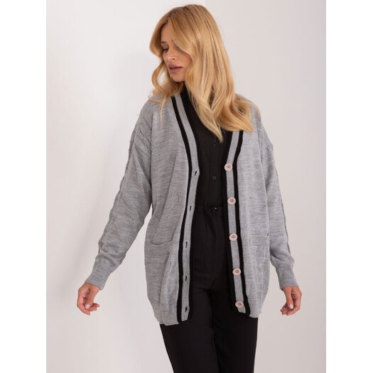 Cardigan-BA-SW-12055.14X-pilka