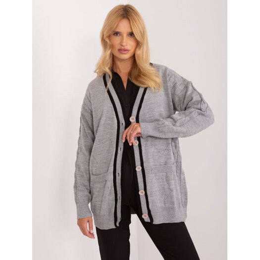 Cardigan-BA-SW-12055.14X-pilka