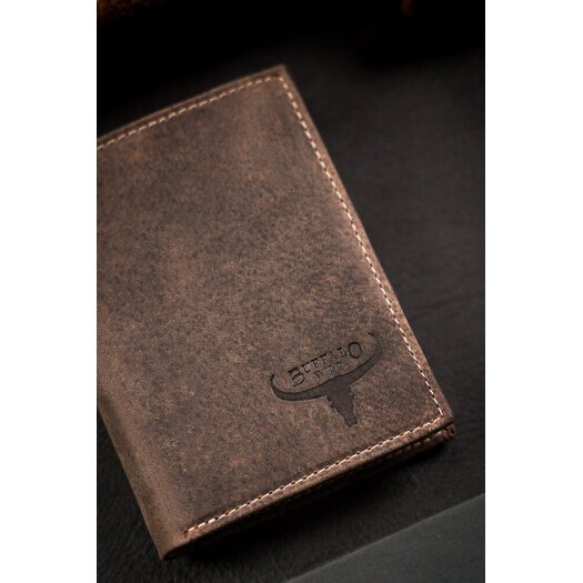 Leather wallet RFID BUFFALO WILD MR-03-BAW-BL