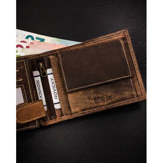 Leather wallet RFID ALWAYS WILD N992-CHM-BL