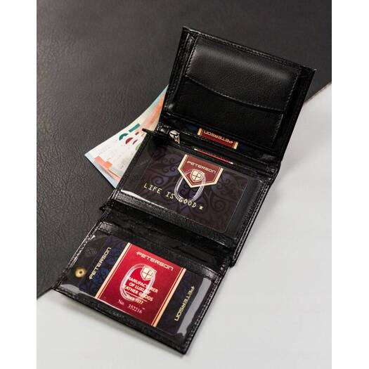 Leather wallet RFID PETERSON PTN 339.01