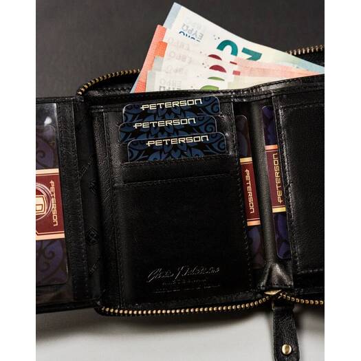 Leather wallet RFID PETERSON PTN 340.01