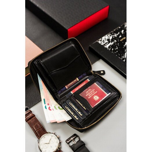 Leather wallet RFID PETERSON PTN 340.01