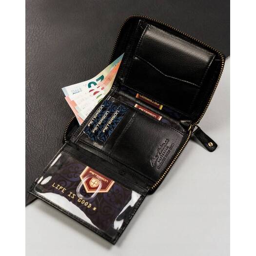 Leather wallet RFID PETERSON PTN 340.01