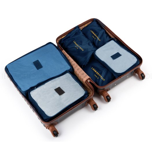 Suitcase organiser set 6 items Solier SA55 navy