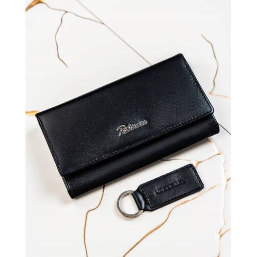 Leather wallet & key ring gift set PETERSON PTN SET-D-68-KCS