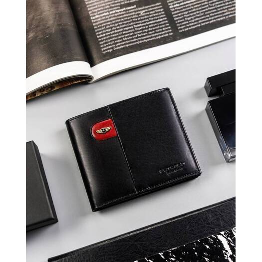 Leather wallet RFID PETERSON PTN 22304-VT-E