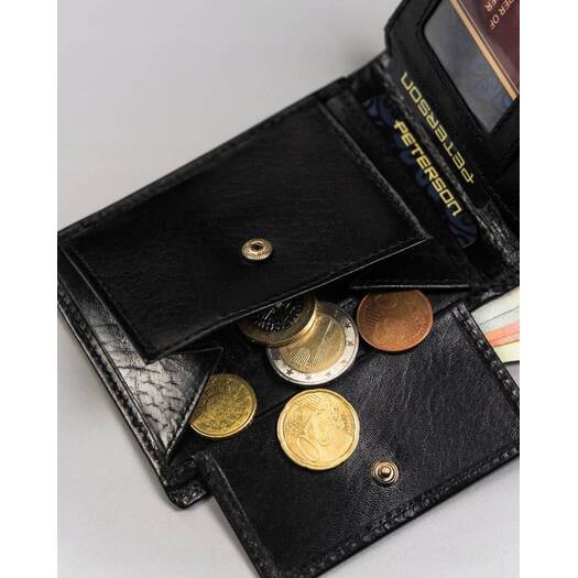 Leather wallet RFID PETERSON PTN 22304-VT-E