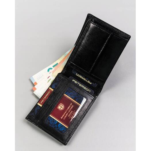 Leather wallet RFID PETERSON PTN 22304-VT-E