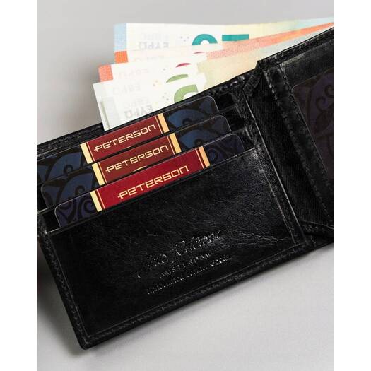 Leather wallet RFID PETERSON PTN 22304-VT-E