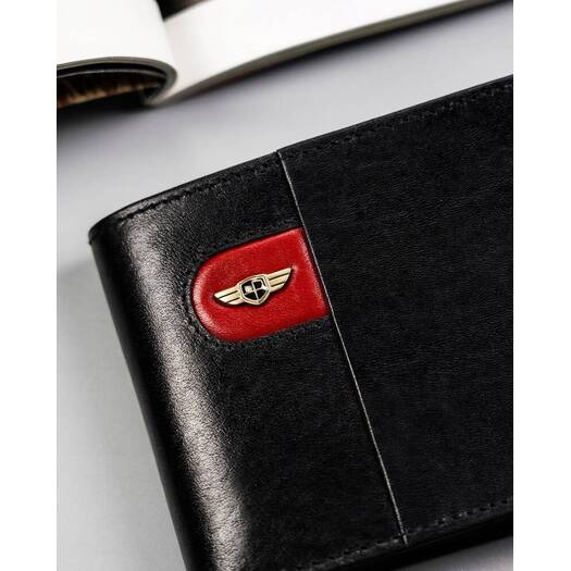 Leather wallet RFID PETERSON PTN 22304-VT-E