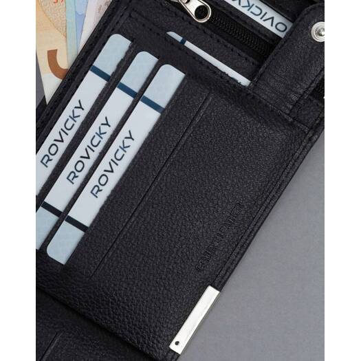 Leather wallet RFID RONALDO N992-PDM-RON-BP