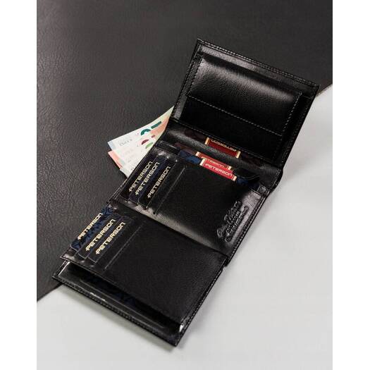 Leather wallet RFID PETERSON PTN 348Z-PR 2-1-1